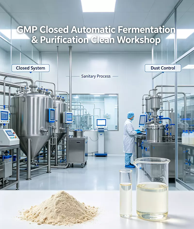 GMP closed automatic fermentation purification clean workshop for nattokinase