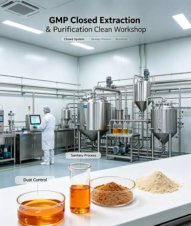 GMP closed extraction purification clean workshop for thymoquinone