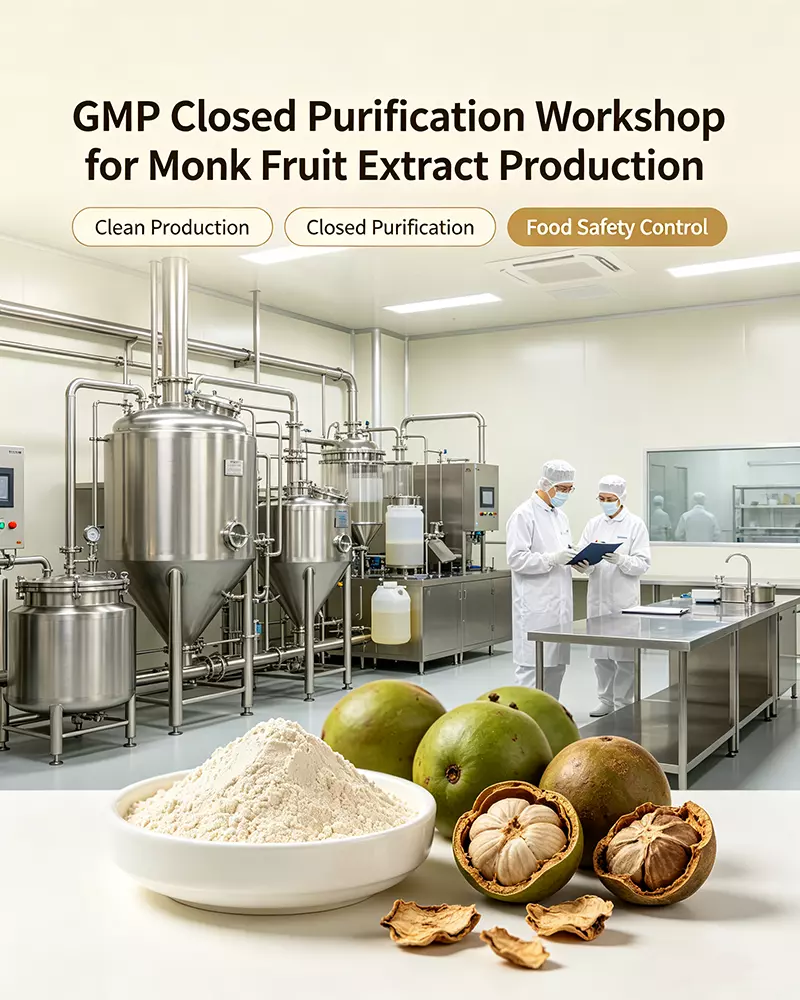 GMP closed purification workshop for monk fruit extract production