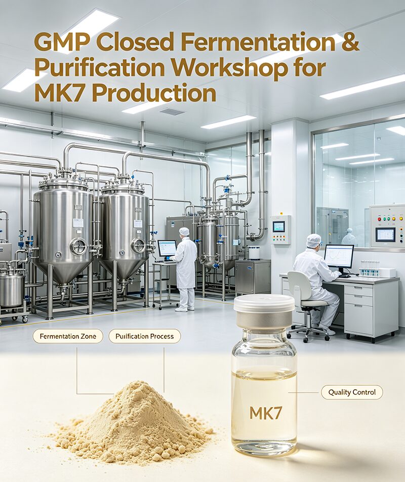 GMP closed fermentation & purification workshop for MK7 production