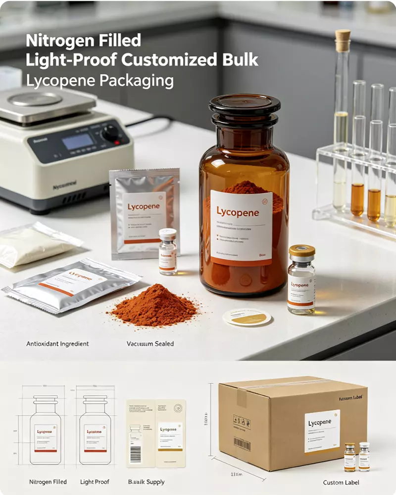 Nitrogen filled light-proof customized bulk lycopene packaging Nitrogen filled light-proof customized bulk lycopene packaging