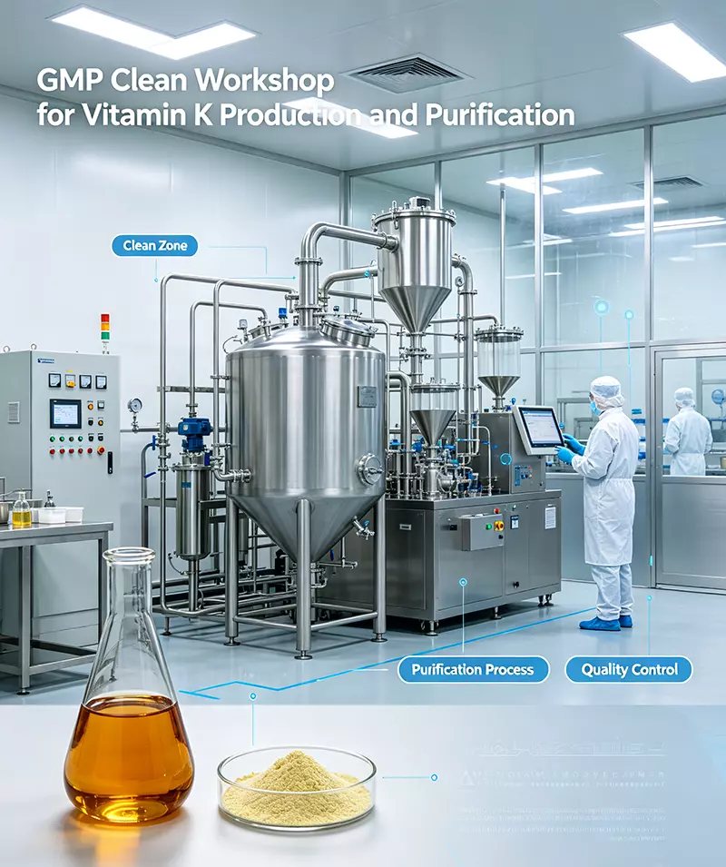 GMP clean workshop for Vitamin K production and purification