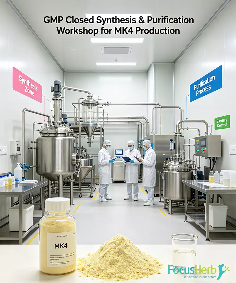 GMP closed synthesis purification workshop for MK4 production GMP closed synthesis purification workshop for MK4 production