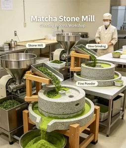 matcha stone mill grinding process workshop matcha stone mill grinding process workshop