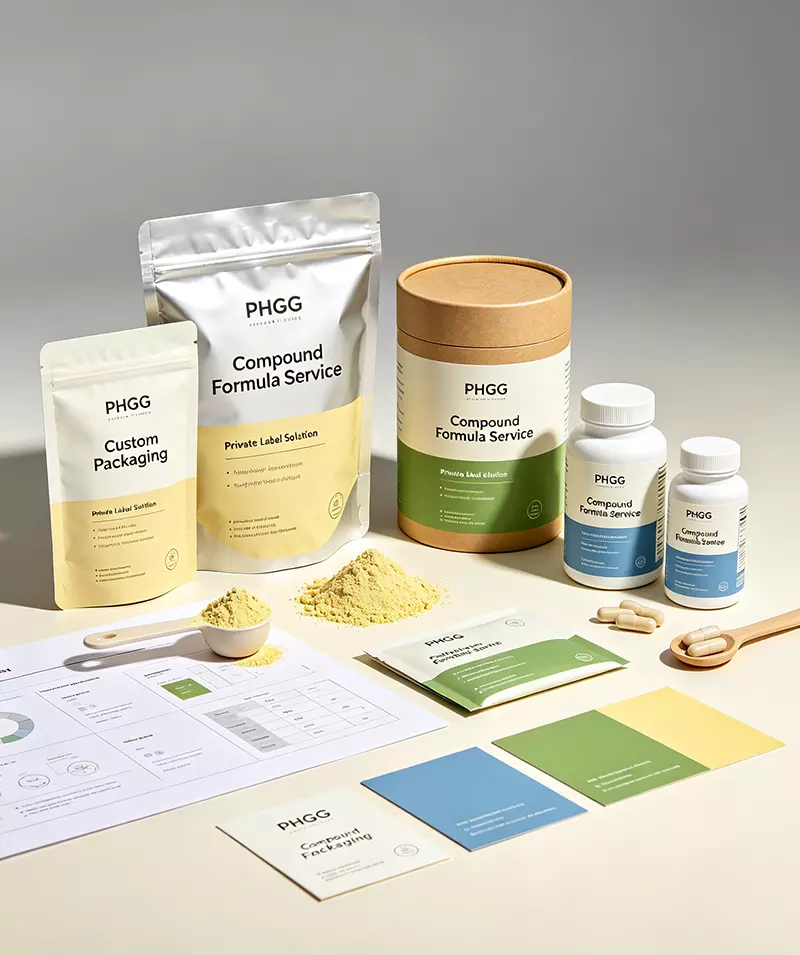PHGG custom packaging and compound formula service