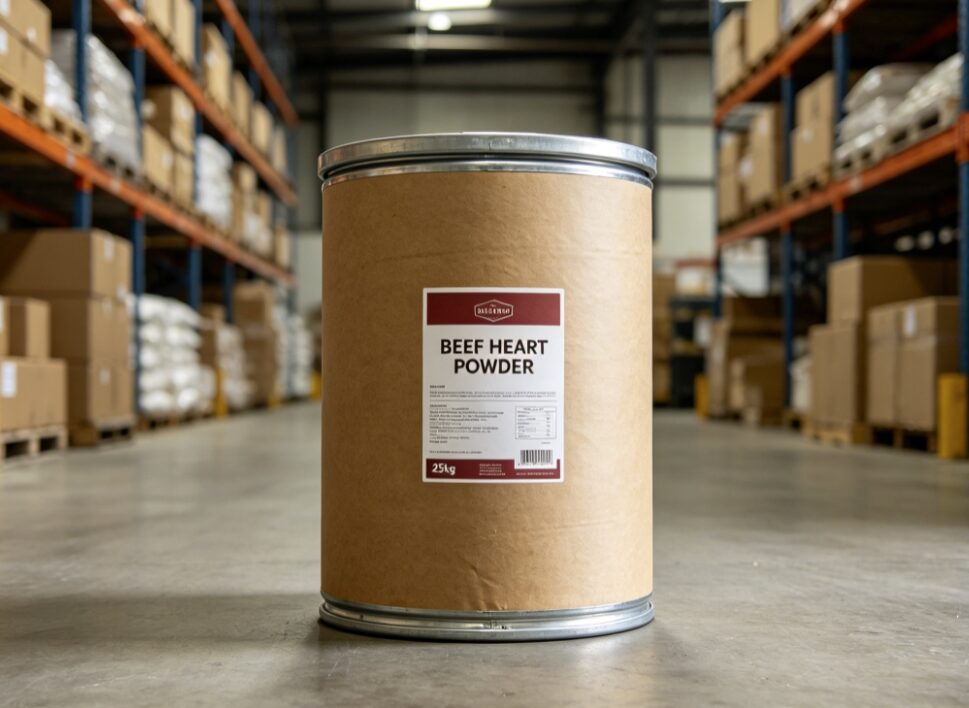25kg Food Grade Drum Packaged Bulk Beef Heart Powder Shipment To USA