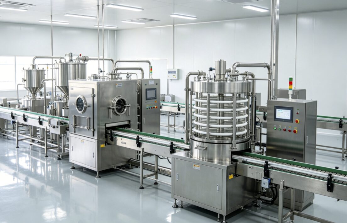 GMP certified clean workshop beef heart powder standardized processing line