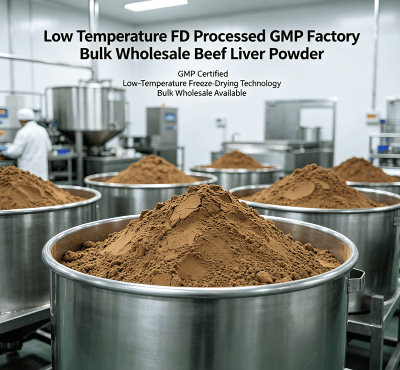 Low temperature FD processing GMP factory bulk wholesale beef liver powder