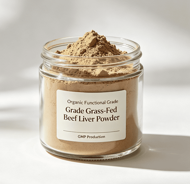 Organic functional grade grass-fed beef liver powder GMP production