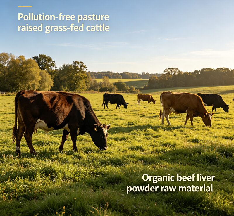 Pollution-free pasture raised grass-fed cattle for organic beef liver powder raw material