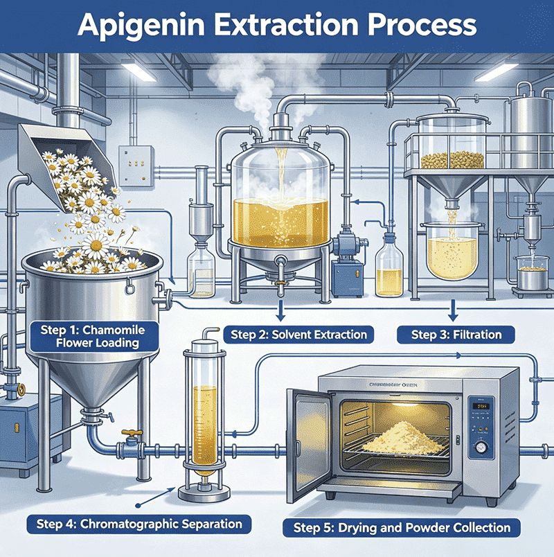 chamomile extract factory production line apigenin extraction process