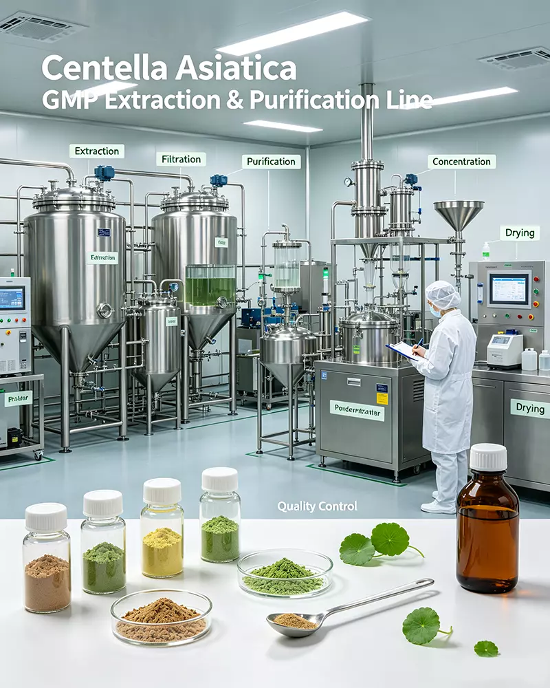 Centella Asiatica GMP extraction purification line