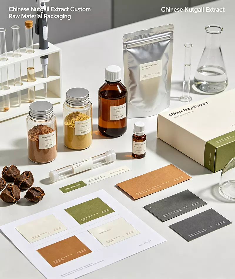 Chinese Nutgall Extract custom raw material packaging