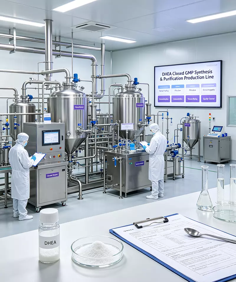 DHEA closed GMP synthesis purification production line