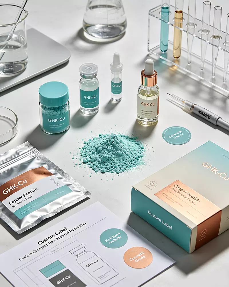 GHK-Cu custom cosmetic raw material packaging