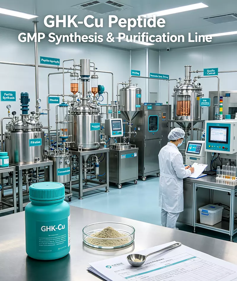GHK-Cu peptide GMP synthesis purification line