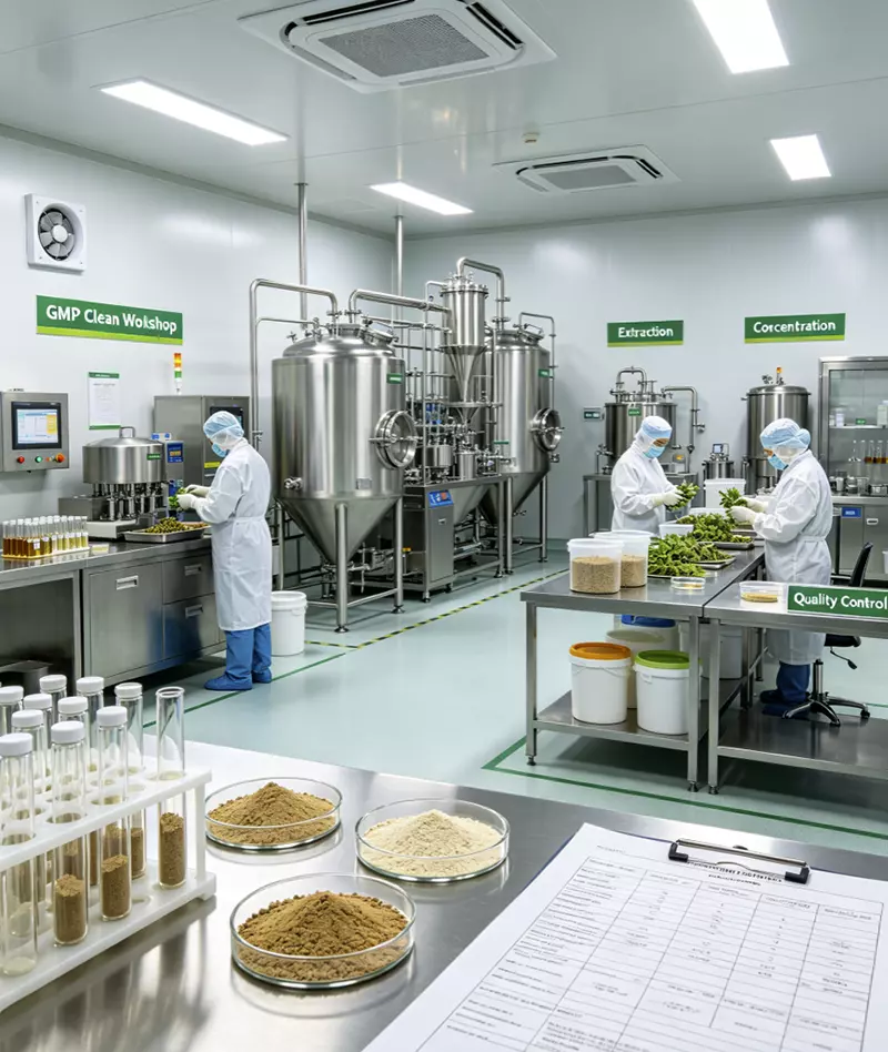 GMP clean workshop for plant extract production