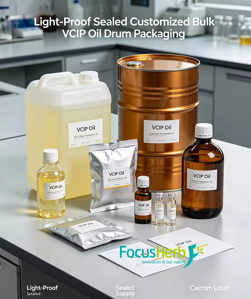 Light-proof sealed customized bulk VCIP oil drum packaging