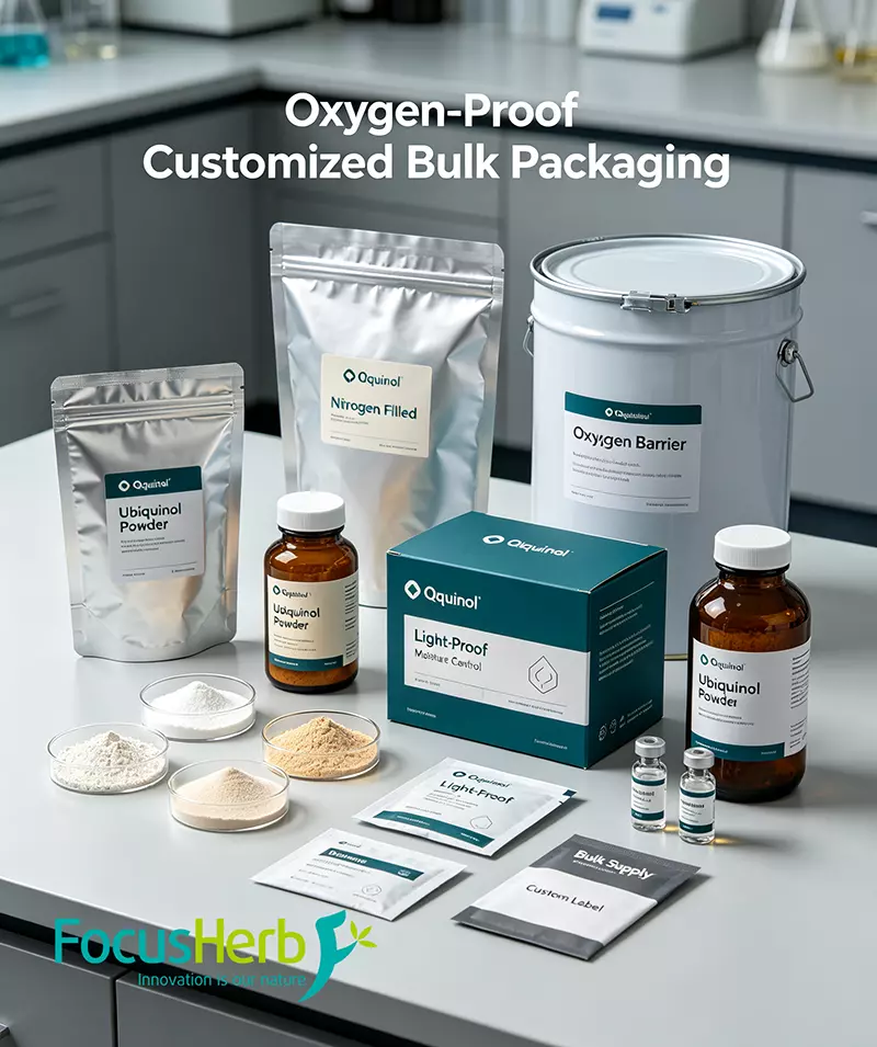 Oxygen-proof customized bulk packaging for ubiquinol