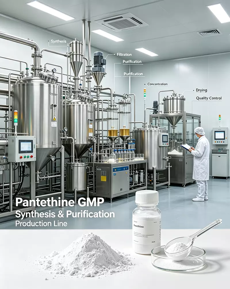 Pantethine GMP synthesis purification production line