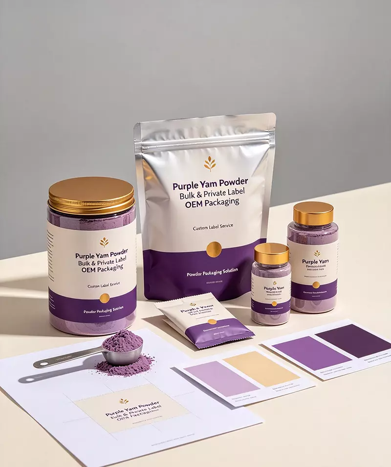 Purple yam powder bulk private label OEM packaging