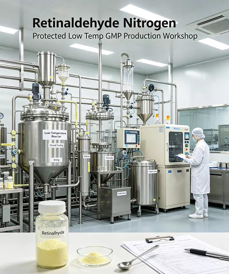 Retinaldehyde nitrogen protected low temp GMP production workshop