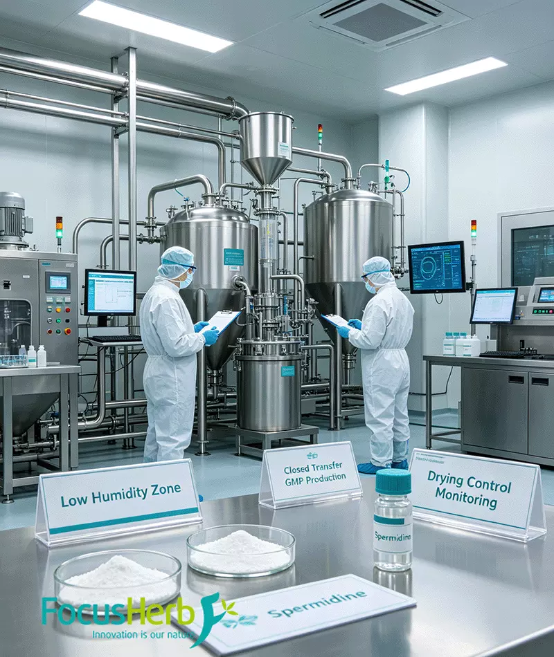 Spermidine low humidity GMP closed production workshopSpermidine low humidity GMP closed production workshop