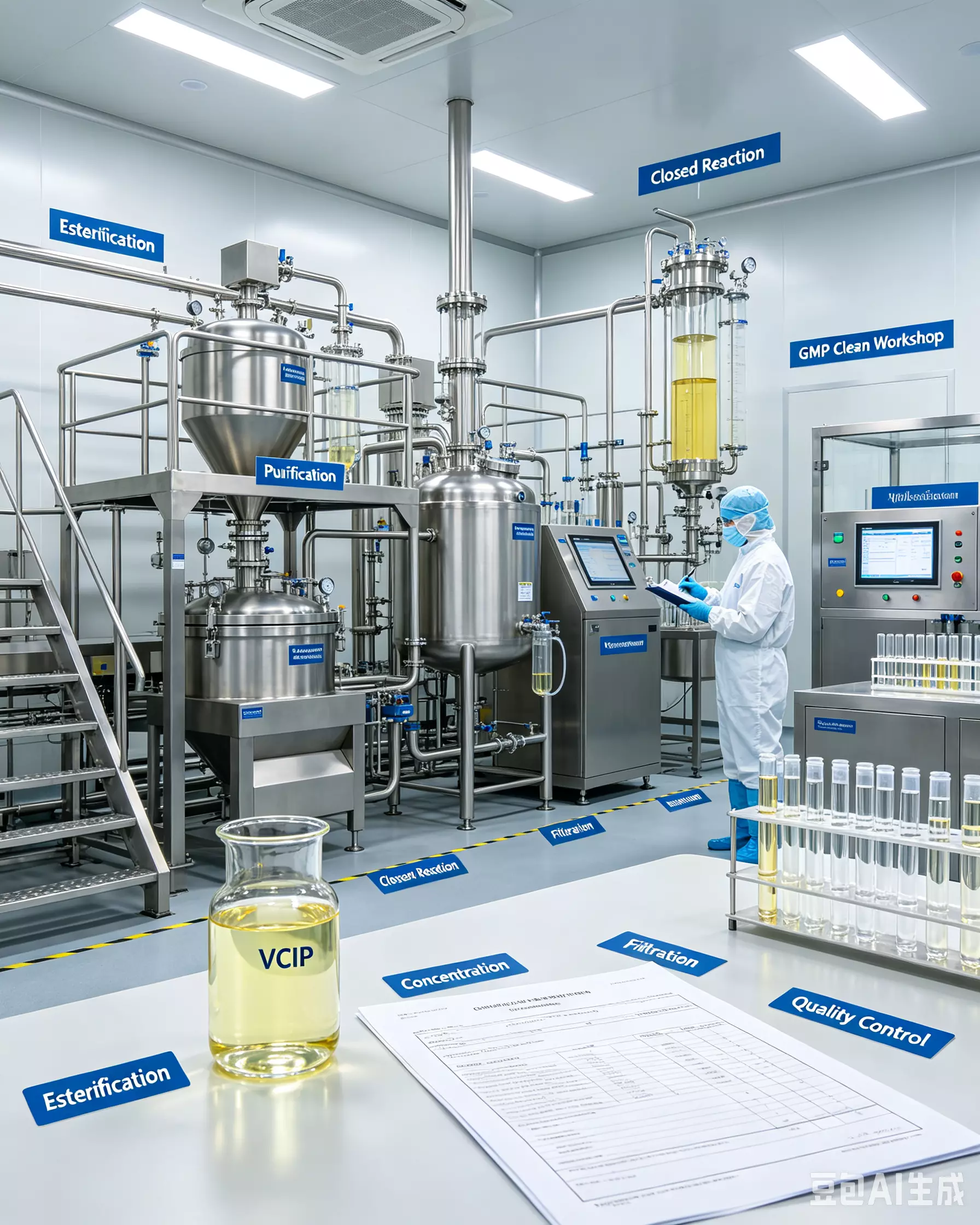 VCIP esterification purification GMP clean production workshop